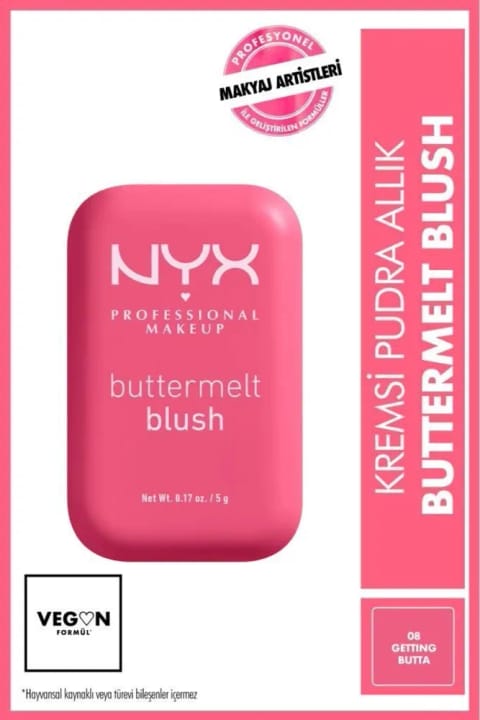 NYX Professional Makeup Buttermelt Blush کرمی پودر رژگونه - 08 Gettin...