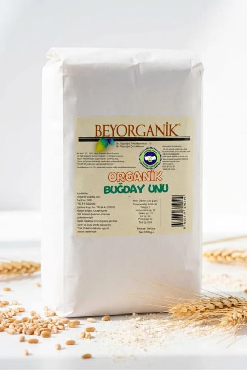 BEYORGANİK آرد گندم ارگانیک 1 کیلوگرم (دارای آنالیز سموم و آفلاتوکسین)