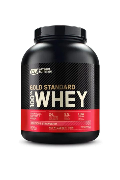 ON Optimum Nutrition 100% Whey Gold Standard پودر پروتئین وی طعم توت فرنگی 2.28 کیلوگرم 76 سروینگ