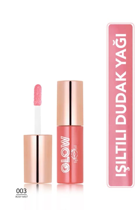 Flormar Glow Lip Oil مرطوب‌کننده و براق کننده لب — 003 Rosy Mist