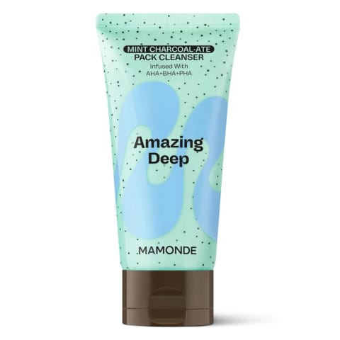 Mamonde پاک‌کننده صورت Amazing Deep Mint Charcoal-ate 135 گرم