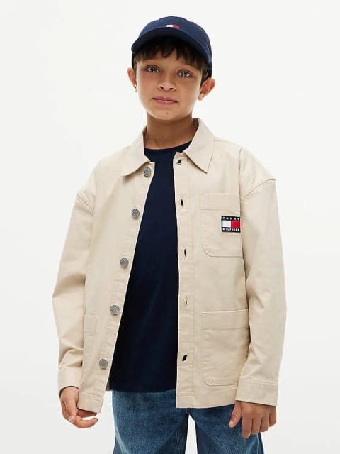 Tommy Hilfiger پسرانه پیراهن اورشرت هرینگبون