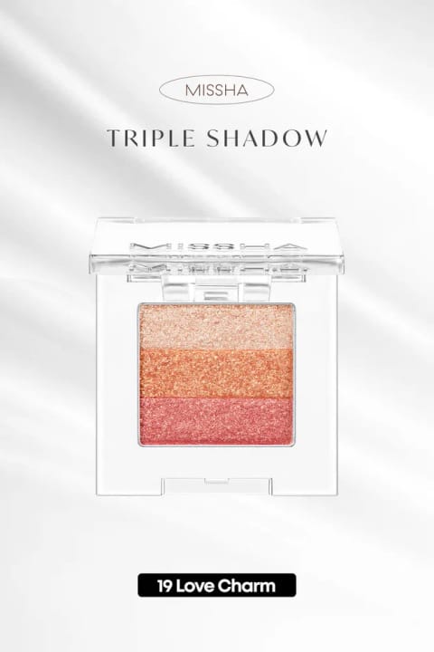 Missha سایه چشم سهرنگ Triple Shadow با بافت نرم و بدون پودرریزی (19 L...)