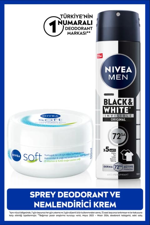 NIVEA MEN اسپری دئودورانت Black&White Invisible