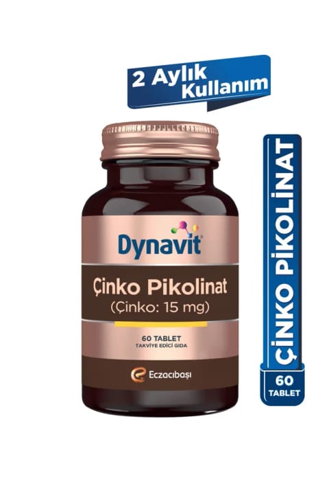 Dynavit Zinc Picolinate 15mg 60 Tablet - روی پیکولینات - مو، پوست و ناخن...