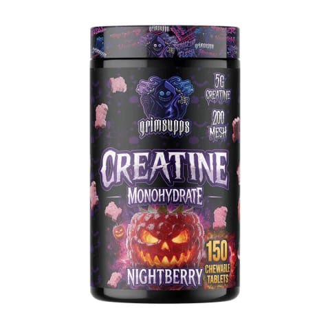 قرص جویدنی کراتین مونوهیدرات GRIMSUPPS ۱۵۰ عددی، ۳۰ سروینگ