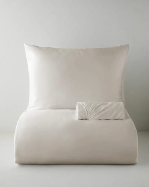 ست رو تختی دونفره Serenity Bamboo Satin با ملحفه ۲۰۰x۲۲۰ سانتی‌متر بژ