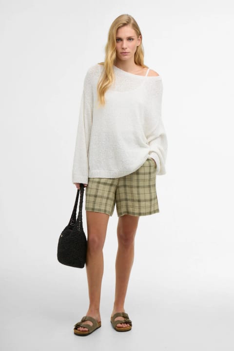 شورت Barbour مدل Orla SG14 طرح تارتان سبز مریمگلی