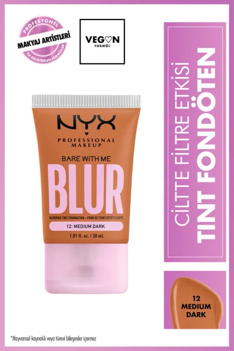 NYX Professional Makeup فونداسیون افکت فیلتر برای پوستهای برنزه و کانتورینگ –... — 12 Medium Dark
