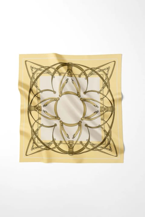 شال و روسری طرح Aura زرد