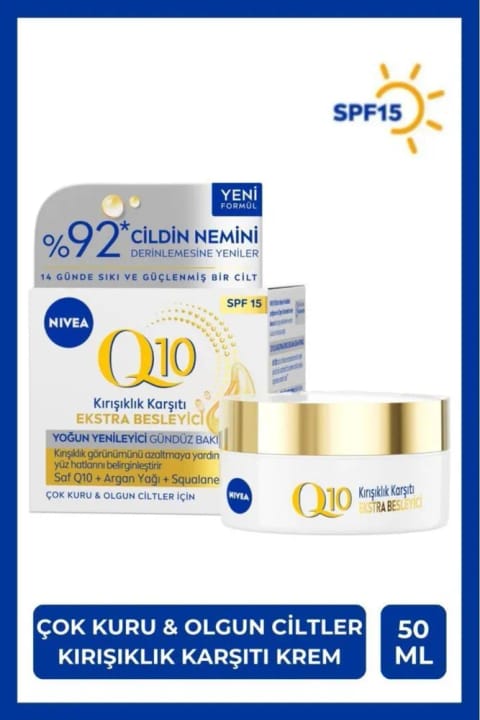 NIVEA کرم روزانه ضد چروک Q10 مخصوص پوست خشک و بالغ SPF...