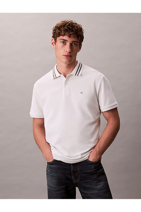 پیراهن پولو مردانه سفید Calvin Klein
