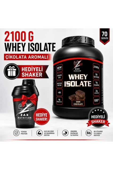 Zax Nutrition ایزوله وی 2100 همراه با شیکر هدیه سری پریمیوم