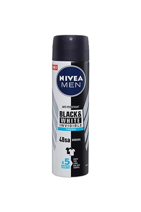 NIVEA Men اسپری ضد تعریق بلک اند وایت نامرئی تازه ۴۸ ساعته