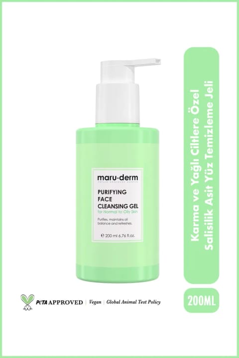 Maru.Derm شوینده صورت مخصوص پوست مختلط و چرب با سالیسیلیک اسید ۲۰۰ میلیلیتر
