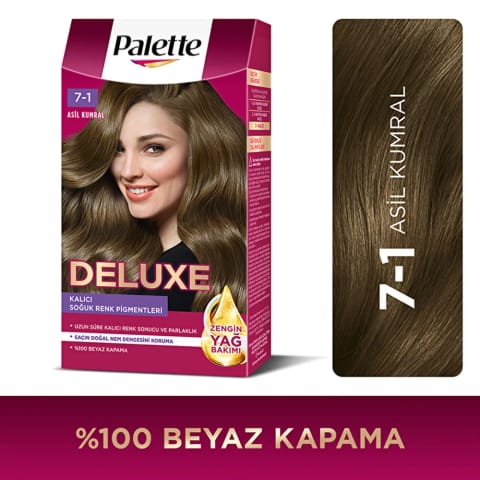 پالت دلوکس رنگ مو بلوند خاکستری اصیل 7-1