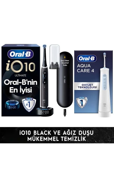 Oral-B مسواک برقی IO 10 مشکی + دهانشویه POC