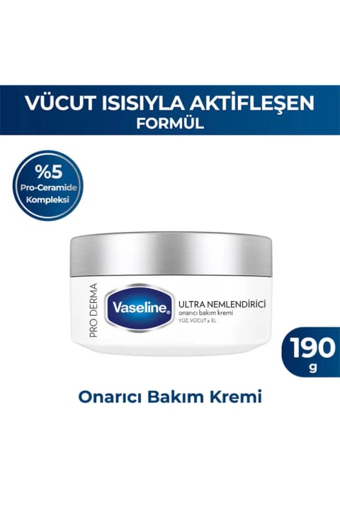 کرم مراقبتی ترمیمکننده Vaseline Pro Derma فوقآبرسان صورت بدن دست ۱۹۰ گرم