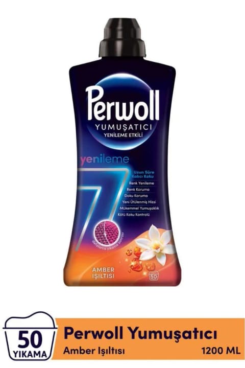 Perwoll نرمکننده درخشش کهربایی 1.2 لیتر