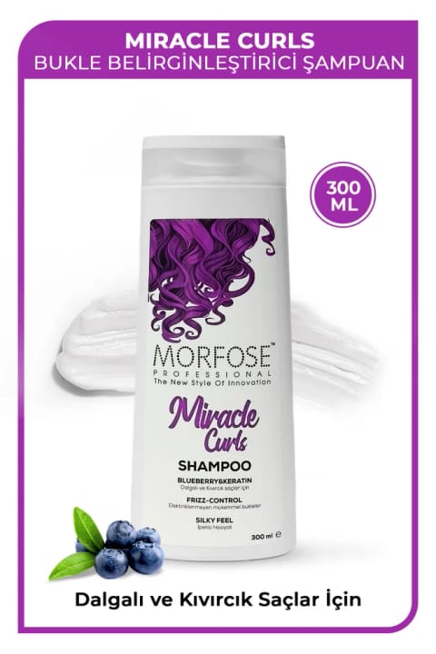 شامپو حالتدهنده فر Morfose Miracle Curls با زغالاخته و کراتین