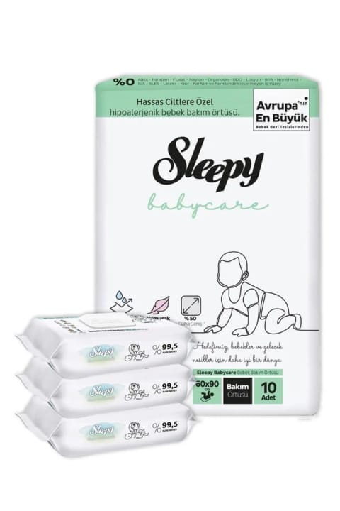 Sleepy دستمال مرطوب Bio Natural 120 عددی به همراه زیرانداز مراقبتی 10 عددی