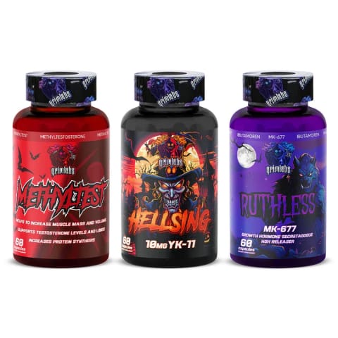 استک آنابولیک وارفیر GRIMLABS - METHYLTEST TESTO BOOSTER و YK11 MYOSTATIN و MK677
