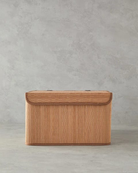 جعبه نگهدارنده بامبو Gina ۲۸×۲۰×۱۸ سانتی‌متر قهوه‌ای روشن