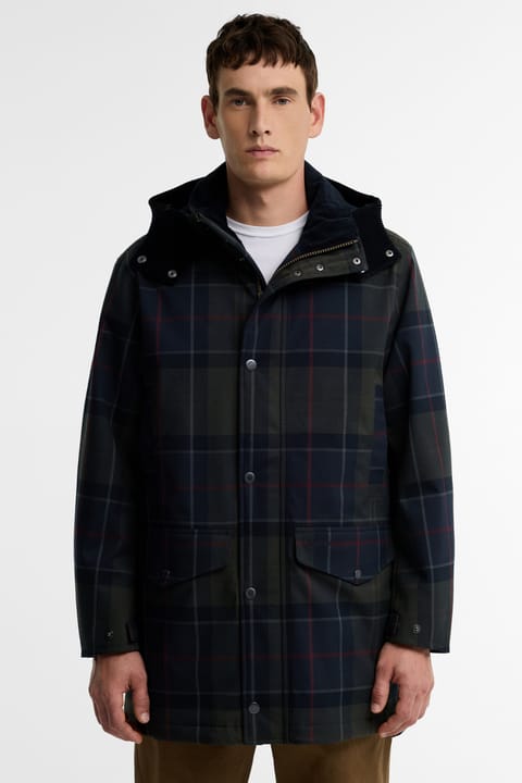 کاپشن بارانی بربر Lonnen Tartan NY91 Shadow Classic Tartan
