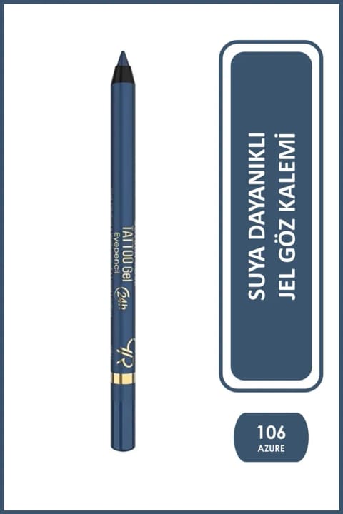 Golden Rose Tattoo Gel Eyepencil - 106 Azure - مداد ژلهای چشم با ماندگاری طولانی
