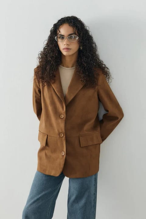 بلیزر جیر Camel Regular Fit
