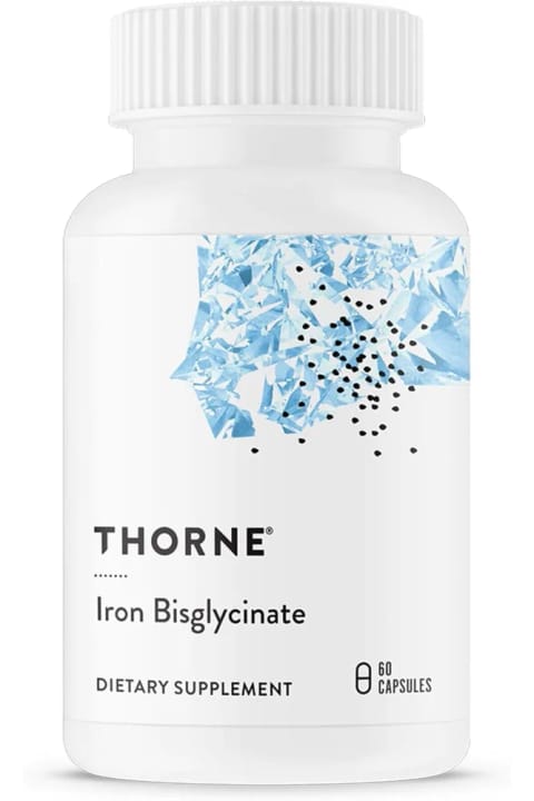 Thorne Iron Bisglycinate، ۶۰ کپسول (۲۵ میلی‌گرم در هر کپسول) ساخت آمریکا DaphneLabs