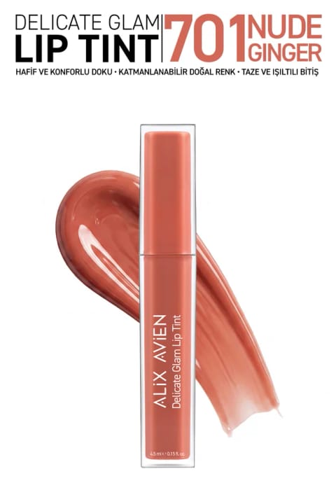 Alix Avien ساق پایه آبکی با پایانه براق - Delicate Glam Lip Tint 701 N...