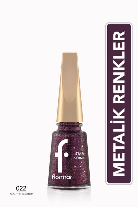 لاک فلورمار متالیک براق - Star Shine Nail Enamel - 022 Feel The Glamor