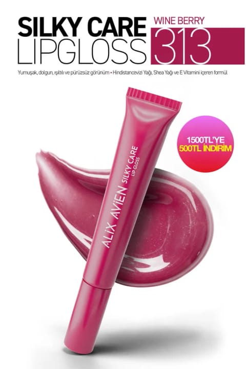 Alix Avien براقکننده لب با اثر حجمدهی و مرطوبکنندگی - Silky Care — 313 Wire Berry