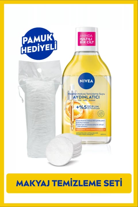 NIVEA روشنکننده میسلارواتر پاککننده آرایش 400ml حاوی سرم