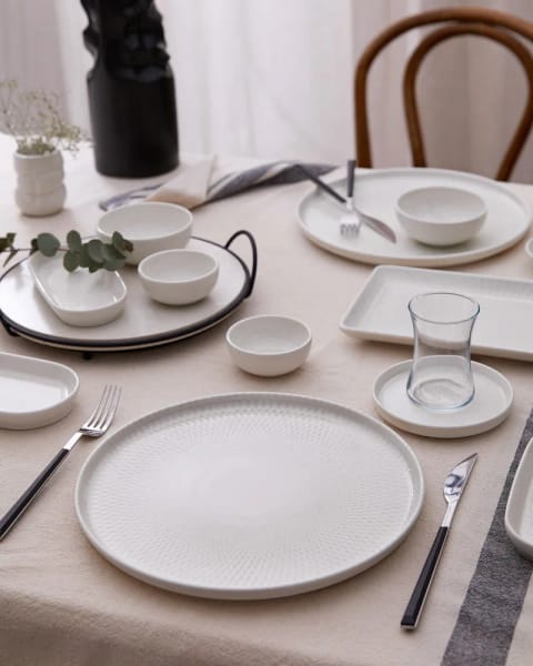 ست صبحانه‌خوری ۲۸ پارچه ۶ نفره Kütahya Porselen Bone Nordic سفید