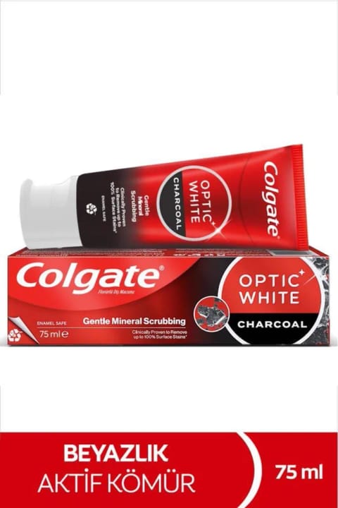 Colgate Optic White خمیردندان ذغال فعال ۷۵ میلیلیتر سفیدکننده مراقبت دهان و...