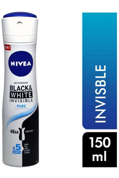 NIVEA دئودورانت زنانه Invisible Black & White Pure 150ml