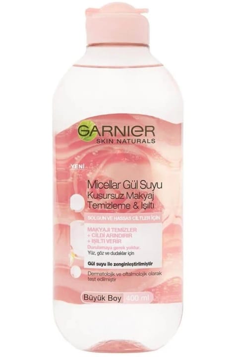 Garnier میسلار واتر پاککننده آرایش با عصاره گل رز ۴۰۰ میلیلیتر