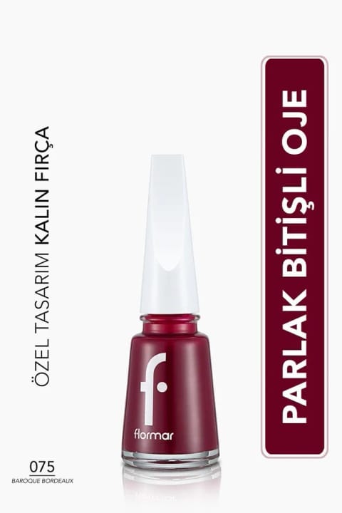 Flormar کلاسیک لاک براق با پیگمنت بالا -nail Enamel-075 Baroque B