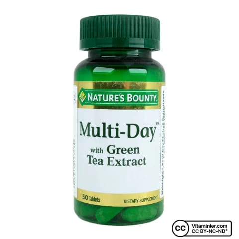 مولتیویتامین Nature's Bounty با عصاره چای سبز ۵۰ عدد