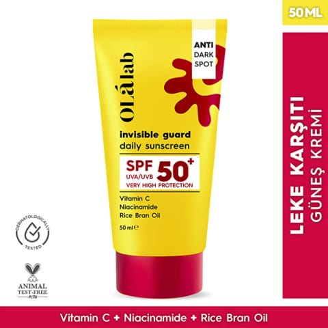 Olalab کرم ضد لک صورت با ویتامین C و SPF 50+ محافظت بالا در برابر اشعه UV - 50 میلی‌لیتر