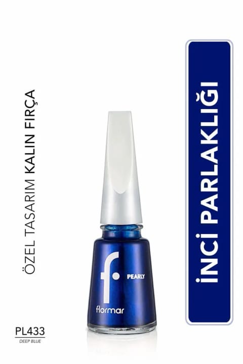 لاک ناخن مرواریدی براق فلورمار (آبی) - PL433 Deep Blue