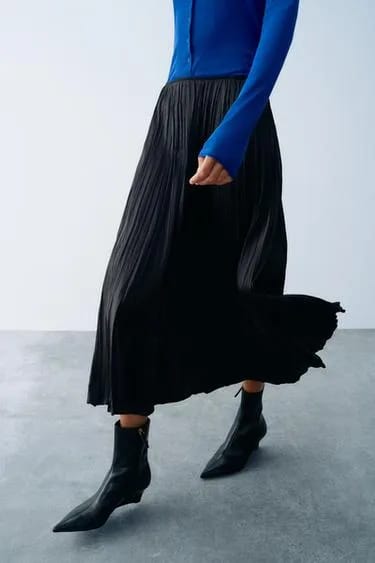 دامن میدی ساتن Zara