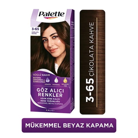 Palette Göz Alıcı Renkler موی رنگ 3-65 قهوه شکلاتی