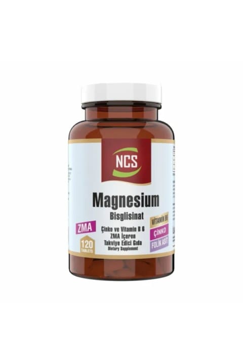 NCS ZMA منیزیم بیسگلیسینات زینک ویتامین B6 120 قرص