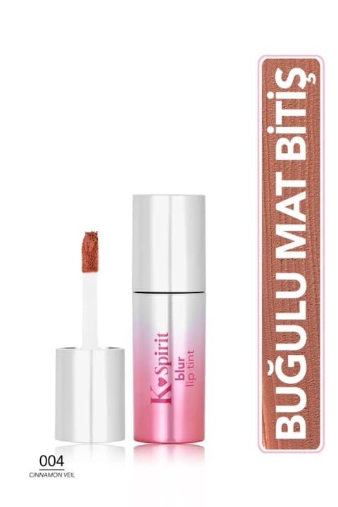 رژلب مایع مات فلورمار مدل K-Spirit با افکت بلور و مرطوبکننده — 004 Cinnamon Veil