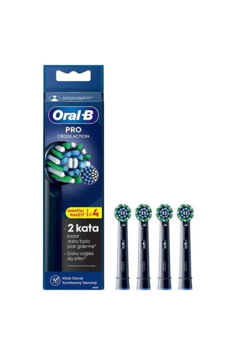 Oral-B Pro Cross Action X-Filament مشکی هد یدکی مسواک شارژی (4 عددی)