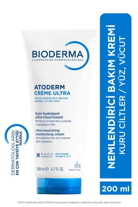 Bioderma Atoderm کرم مرطوبکننده پوست بسیار خشک — نوزاد، کودک و بزرگسال