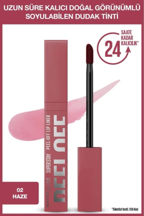 Maybelline New York Super Stay Peel Off رژ تینت پوست‌کن — 02 Haze